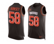 Men's Nike Cleveland Browns #58 Chris Kirksey Limited Brown Player Name & Number Tank Top NFL Jersey