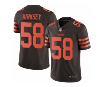 Men's Nike Cleveland Browns #58 Chris Kirksey Limited Brown Rush NFL Jersey