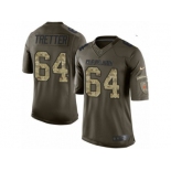 Men's Nike Cleveland Browns #64 JC Tretter Limited Green Salute to Service NFL Jersey