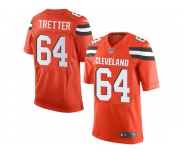 Men's Nike Cleveland Browns #64 JC Tretter Limited Orange Alternate NFL Jersey