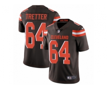 Men's Nike Cleveland Browns #64 JC Tretter Vapor Untouchable Limited Brown Team Color NFL Jersey