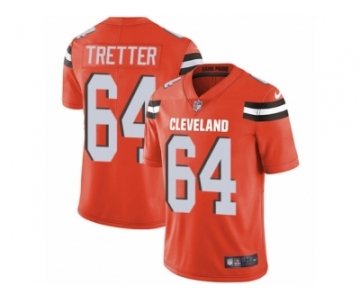 Men's Nike Cleveland Browns #64 JC Tretter Vapor Untouchable Limited Orange Alternate NFL Jersey