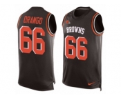 Men's Nike Cleveland Browns #66 Spencer Drango Limited Brown Player Name & Number Tank Top NFL Jersey