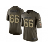 Men's Nike Cleveland Browns #66 Spencer Drango Limited Green Salute to Service NFL Jersey