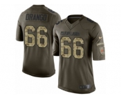 Men's Nike Cleveland Browns #66 Spencer Drango Limited Green Salute to Service NFL Jersey