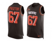 Men's Nike Cleveland Browns #67 Austin Pasztor Limited Brown Player Name & Number Tank Top NFL Jersey