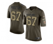 Men's Nike Cleveland Browns #67 Austin Pasztor Limited Green Salute to Service NFL Jersey