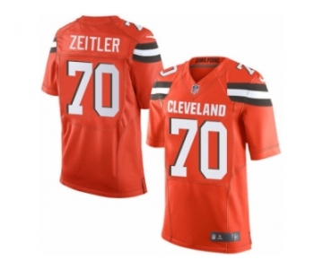 Men's Nike Cleveland Browns #70 Kevin Zeitler Limited Orange Alternate NFL Jersey