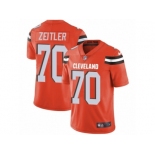 Men's Nike Cleveland Browns #70 Kevin Zeitler Vapor Untouchable Limited Orange Alternate NFL Jersey