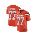 Men's Nike Cleveland Browns #77 John Greco Vapor Untouchable Limited Orange Alternate NFL Jersey