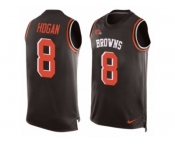 Men's Nike Cleveland Browns #8 Kevin Hogan Limited Brown Player Name & Number Tank Top NFL Jersey