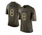 Men's Nike Cleveland Browns #8 Kevin Hogan Limited Green Salute to Service NFL Jersey