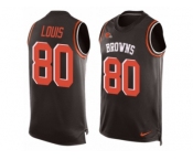 Men's Nike Cleveland Browns #80 Ricardo Louis Limited Brown Player Name & Number Tank Top NFL Jersey