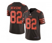 Men's Nike Cleveland Browns #82 Ozzie Newsome Limited Brown Rush NFL Jersey