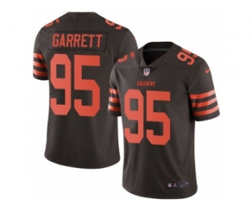 Men's Nike Cleveland Browns #95 Myles Garrett Limited Brown Rush NFL Jersey