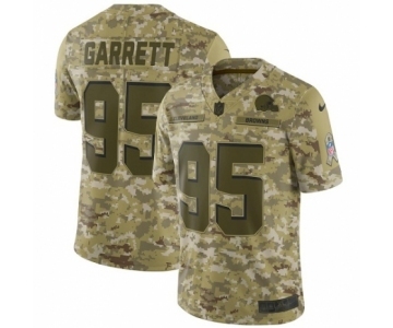 Men's Nike Cleveland Browns #95 Myles Garrett Limited Camo 2018 Salute to Service NFL Jersey