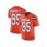 Men's Nike Cleveland Browns #95 Myles Garrett Vapor Untouchable Limited Orange Alternate NFL Jersey