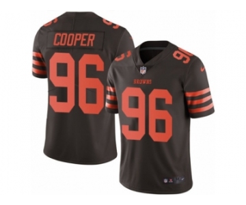 Men's Nike Cleveland Browns #96 Xavier Cooper Limited Brown Rush NFL Jersey