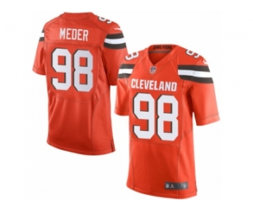 Men's Nike Cleveland Browns #98 Jamie Meder Limited Orange Alternate NFL Jersey