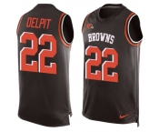 Nike Browns #22 Grant Delpit Brown Team Color Men's Stitched NFL Limited Tank Top Jersey