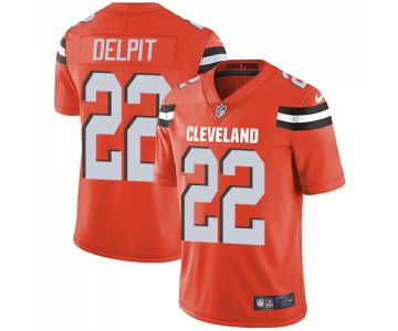 Nike Browns #22 Grant Delpit Orange Alternate Men's Stitched NFL Vapor Untouchable Limited Jersey