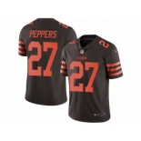 Nike Browns #27 Jabrill Peppers Brown Men's Stitched NFL Limited Rush Jersey