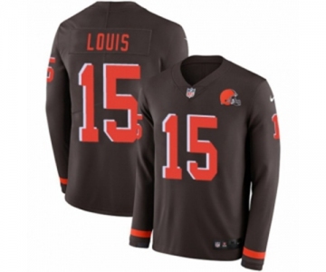 Nike Cleveland Browns #15 Ricardo Louis Limited Brown Therma Long Sleeve NFL Jersey