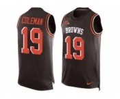 Nike Cleveland Browns #19 Corey Coleman Brown Team Color Men's Stitched NFL Limited Tank Top Jersey