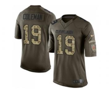 Nike Cleveland Browns #19 Corey Coleman Green Men's Stitched NFL Limited Salute to Service Jersey