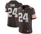 Nike Cleveland Browns #24 Nick Chubb Men's Brown 2020 Vapor Limited Jersey