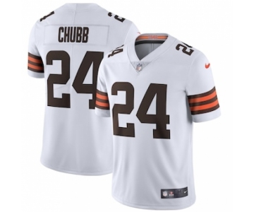 Nike Cleveland Browns #24 Nick Chubb Men's White 2020 Vapor Limited Jersey