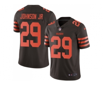 Nike Cleveland Browns #29 Duke Johnson Jr Brown MenStitched NFL Limited Rush Jersey