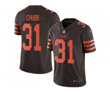 Nike Cleveland Browns #31 Nick Chubb Brown Men Stitched NFL Limited Rush Jersey