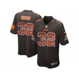 Nike Cleveland Browns #32 Jim Brown Brown Team Color Men's Stitched NFL Limited Strobe Jersey