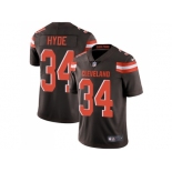 Nike Cleveland Browns #34 Carlos Hyde Brown Team Color Men Stitched NFL Vapor Untouchable Limited Jersey