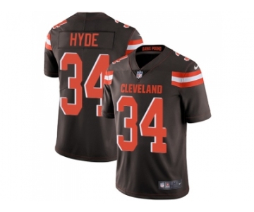 Nike Cleveland Browns #34 Carlos Hyde Brown Team Color Men Stitched NFL Vapor Untouchable Limited Jersey