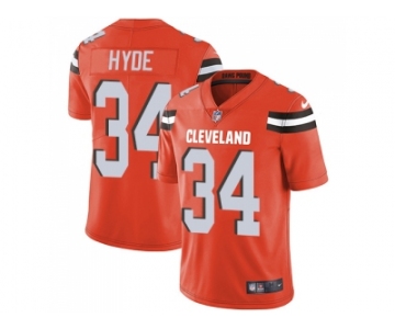 Nike Cleveland Browns #34 Carlos Hyde Orange Alternate Men Stitched NFL Vapor Untouchable Limited Jersey