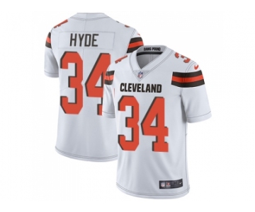 Nike Cleveland Browns #34 Carlos Hyde White Men Stitched NFL Vapor Untouchable Limited Jersey