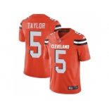 Nike Cleveland Browns #5 Tyrod Taylor Orange Alternate Men Stitched NFL Vapor Untouchable Limited Jersey