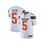 Nike Cleveland Browns #5 Tyrod Taylor White Men Stitched NFL Vapor Untouchable Limited Jersey