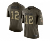 nike nfl jerseys cleveland browns #12 gordon army green[nike Limited Salute To Service][gordon]