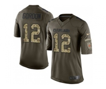 nike nfl jerseys cleveland browns #12 gordon army green[nike Limited Salute To Service][gordon]