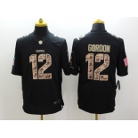 nike nfl jerseys cleveland browns #12 gordon black[salute to service limited]