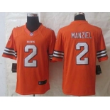 nike nfl jerseys cleveland browns #2 manziel orange[nike limited]