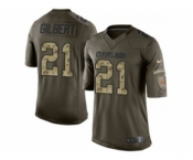 nike nfl jerseys cleveland browns #21 gilbert army green[nike Limited Salute To Service]