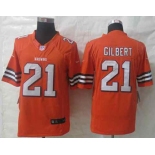 nike nfl jerseys cleveland browns #21 gilbert orange[nike limited]