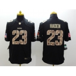 nike nfl jerseys cleveland browns #23 haden black[salute to service limited]