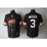 nike nfl jerseys cleveland browns #3 weeden brown[helmet tri-blend limited]