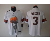 nike nfl jerseys cleveland browns #3 weeden white[helmet tri-blend limited]