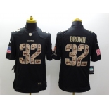 nike nfl jerseys cleveland browns #32 brown black[salute to service limited]